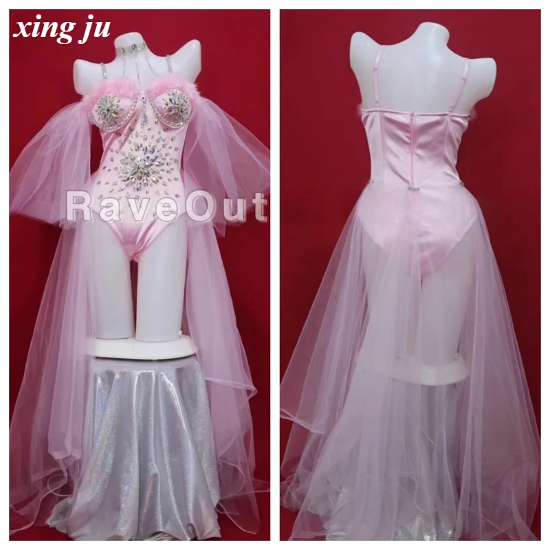 Xing Ju Women Pink Diamond Long Bodysuit Sexy Female Singer Dance Stage Outfits Nightclub Performance Party Club Show Costume
Xing Ju Women Pink Diamond Long Bodysuit Sexy Female Singer Dance Stage Outfits Nightclub Performance Party Club Show Costume