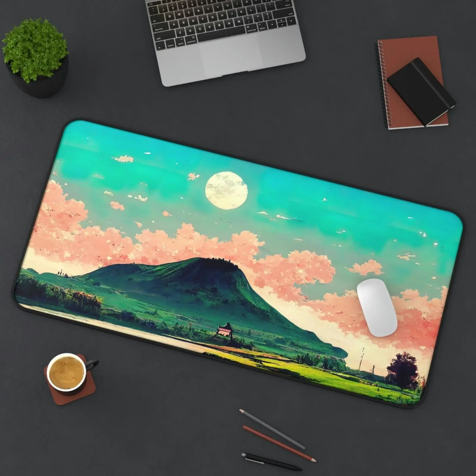 Anime landscape mouse pad, large computer game accessories, XXL high-quality rubber anti-slip and durable table mat carpet 
Anime landscape mouse pad, large computer game accessories, XXL high-quality rubber anti-slip and durable table mat carpet