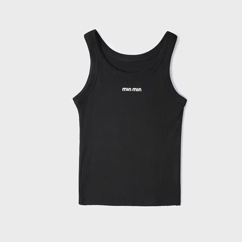 Summer Pure Cotton Women's Camisole Miu Style I-Shaped Letter Print Wide Camisole 2025 New Sleeveless T-Shirt Top Summer Wear
Summer Pure Cotton Women's Camisole Miu Style I-Shaped Letter Print Wide Camisole 2025 New Sleeveless T-Shirt Top Summer Wear