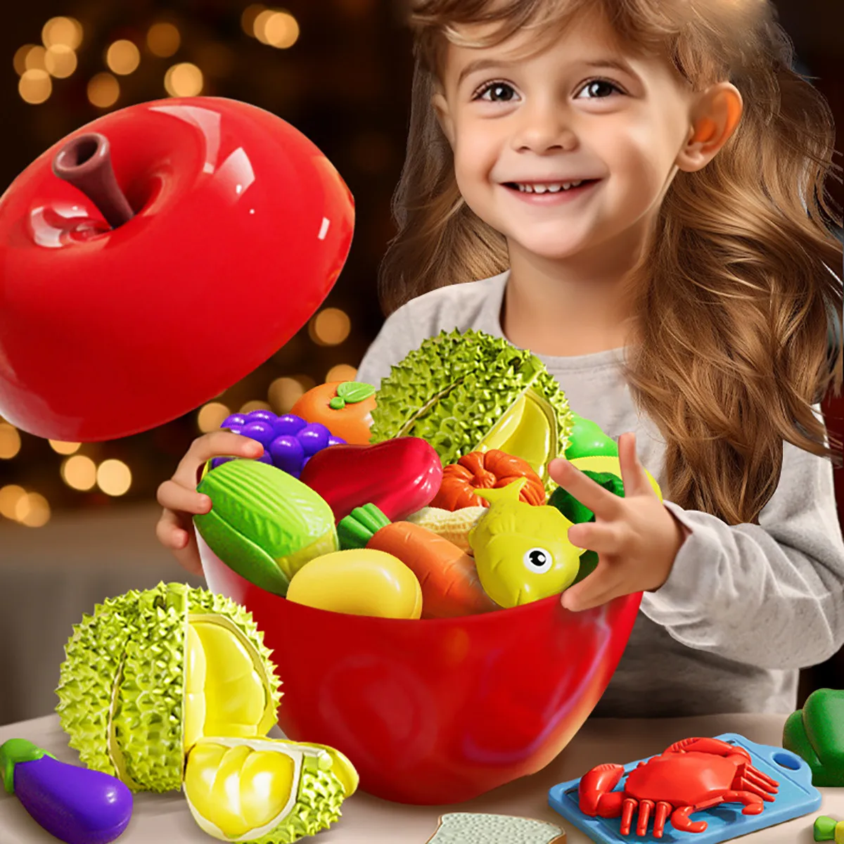 25-32pcs Children Simulation Toys Durian Apple Fruit Cut Fruit Girl Toys Pretend Play Kitchen Games Party Apple Box Girl Games
25-32pcs Children Simulation Toys Durian Apple Fruit Cut Fruit Girl Toys Pretend Play Kitchen Games Party Apple Box Girl Games