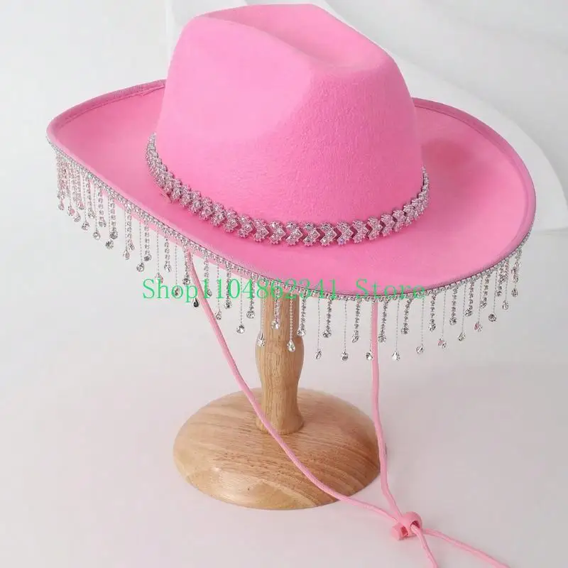 652F Soft Sweet Unisex Hat British Stylish Hat Rhinestones Fashionable Western Hat for Parties and Weddings
652F Soft Sweet Unisex Hat British Stylish Hat Rhinestones Fashionable Western Hat for Parties and Weddings