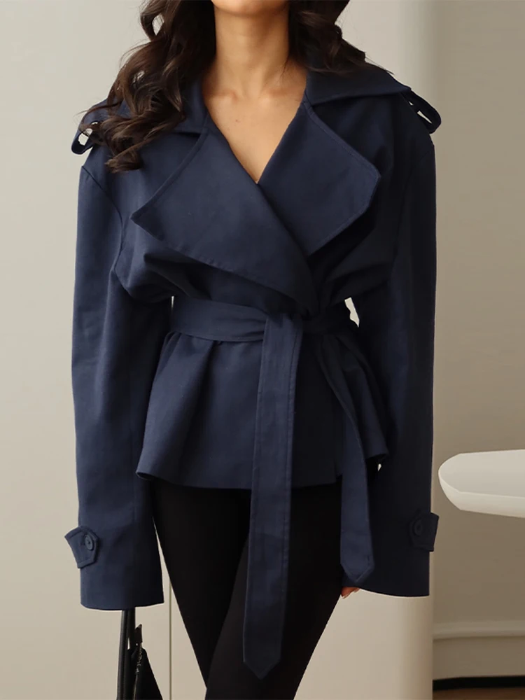 Spring Women Cropped Overcoat Fashion Belt Double Breasted Long Sleeve Female Office Jacket Chic Streetwear Commute 2026 New
Spring Women Cropped Overcoat Fashion Belt Double Breasted Long Sleeve Female Office Jacket Chic Streetwear Commute 2026 New