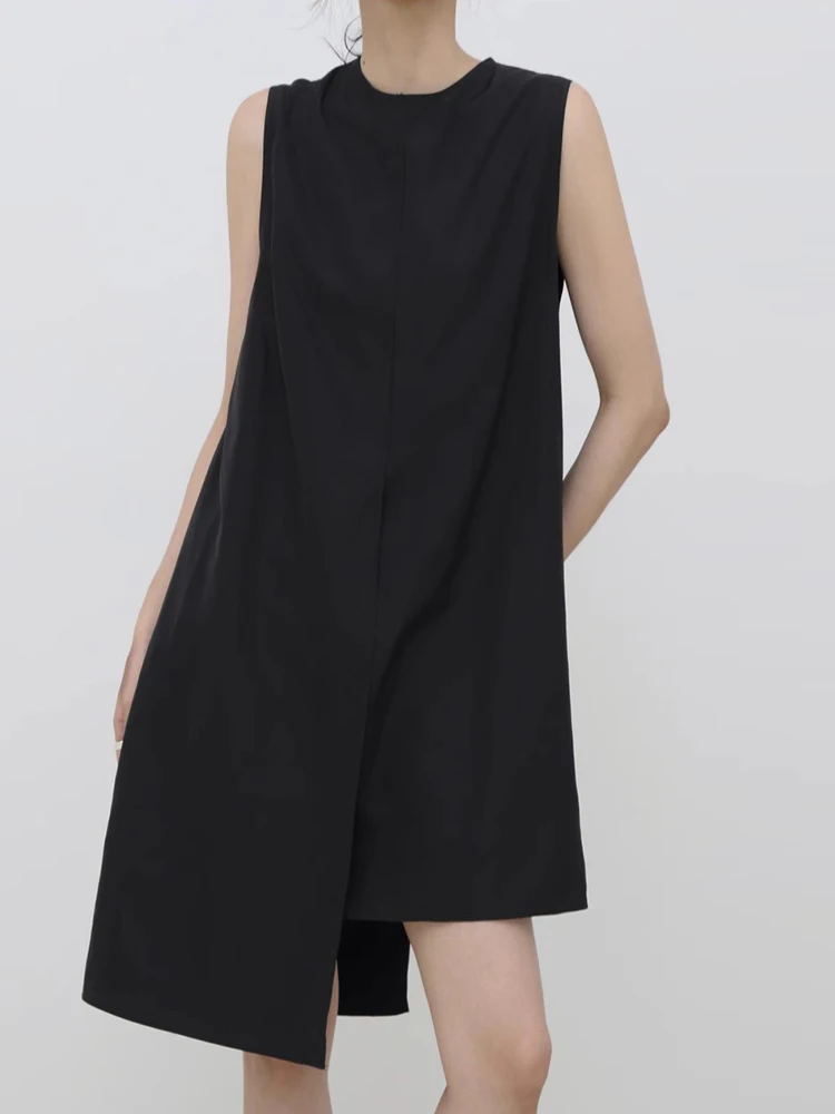 Chic Summer Loose round Ne Svel Vest Dr Women Asymmetrical Design Comfortable Casual Sle Korean Faion
Chic Summer Loose round Ne Svel Vest Dr Women Asymmetrical Design Comfortable Casual Sle Korean Faion