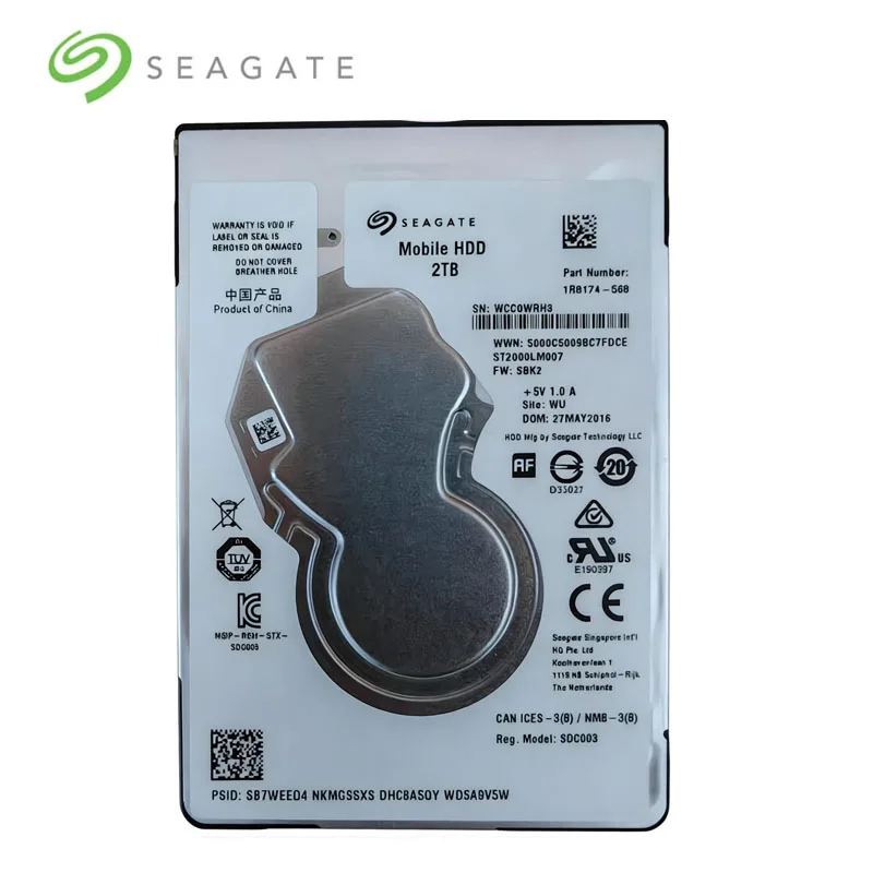 Seagate 2.5" SATA2 Laptop Notebook 2TB notebook mechanical hard drive 5400 rpm suitable for office data storage and gaming
Seagate 2.5" SATA2 Laptop Notebook 2TB notebook mechanical hard drive 5400 rpm suitable for office data storage and gaming