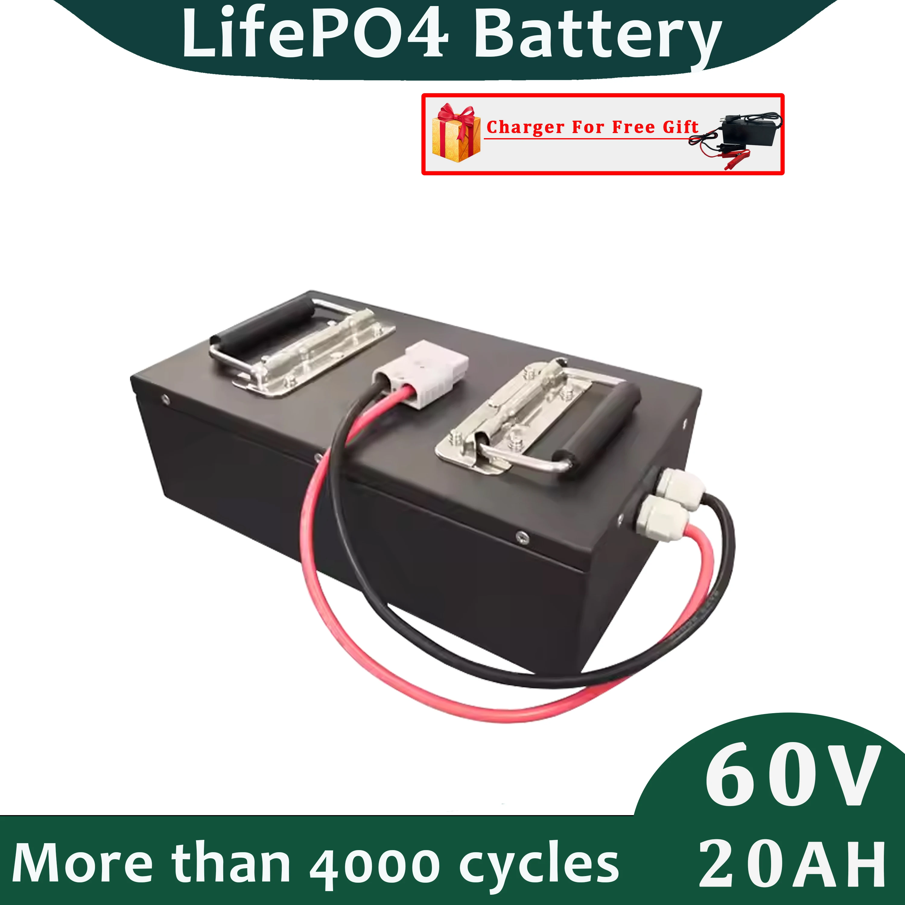 Аккумулятор LifePO4 60 В, 20 Ач для электрической тележки для гольфа, встроенный Smart BMS с зарядным устройством 3 А
Аккумулятор LifePO4 60 В, 20 Ач для электрической тележки для гольфа, встроенный Smart BMS с зарядным устройством 3 А