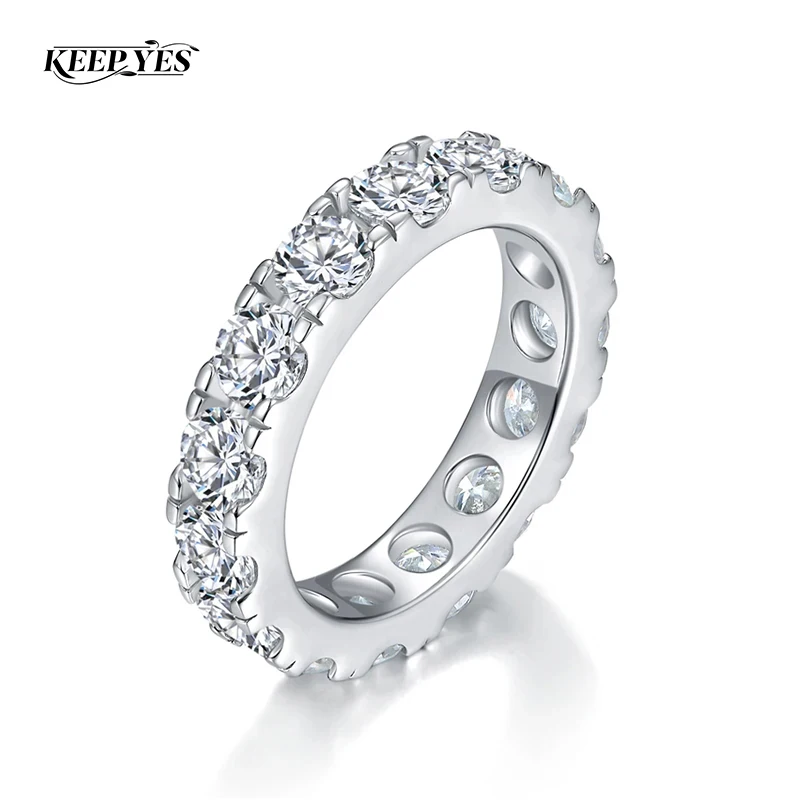 KEEP YES 925 Sterling Silver Round Cut 4.0mm Full Moissanite Ring for Girls White Gold Plated Wedding Band Cocktail Fine Jewelry
KEEP YES 925 Sterling Silver Round Cut 4.0mm Full Moissanite Ring for Girls White Gold Plated Wedding Band Cocktail Fine Jewelry