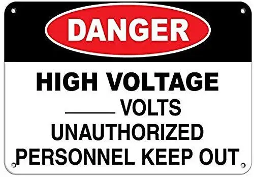 Heavy Duty Metal Metal Tin Sign Street Sign 8X12 High Voltage Volts Unauthorized Personnel Keep Out,Metal Warning Signs Hazard N
Heavy Duty Metal Metal Tin Sign Street Sign 8X12 High Voltage Volts Unauthorized Personnel Keep Out,Metal Warning Signs Hazard N