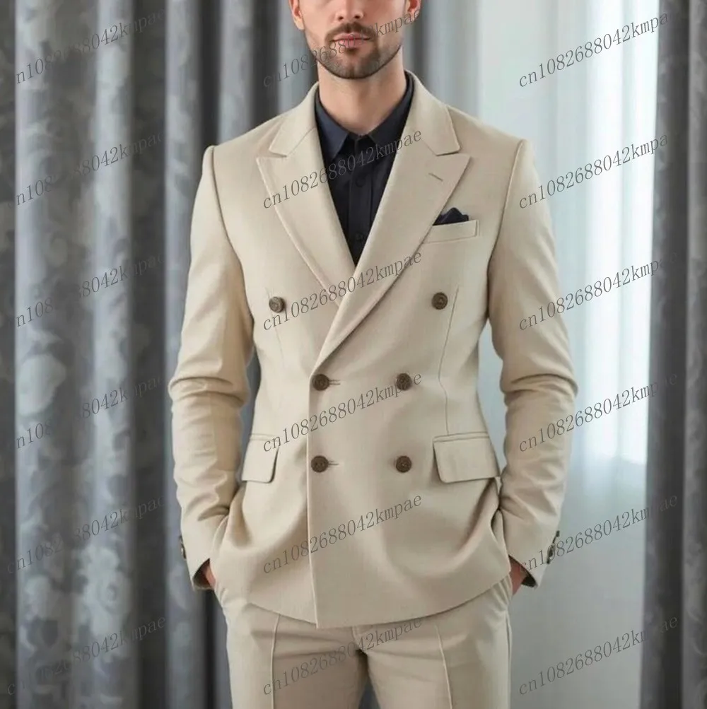 New Beige Men Business Formal Occasion Tuxedos Groom Groomsman Wedding Party Prom Male Suit 2 Piece Set Blazer Pants
New Beige Men Business Formal Occasion Tuxedos Groom Groomsman Wedding Party Prom Male Suit 2 Piece Set Blazer Pants