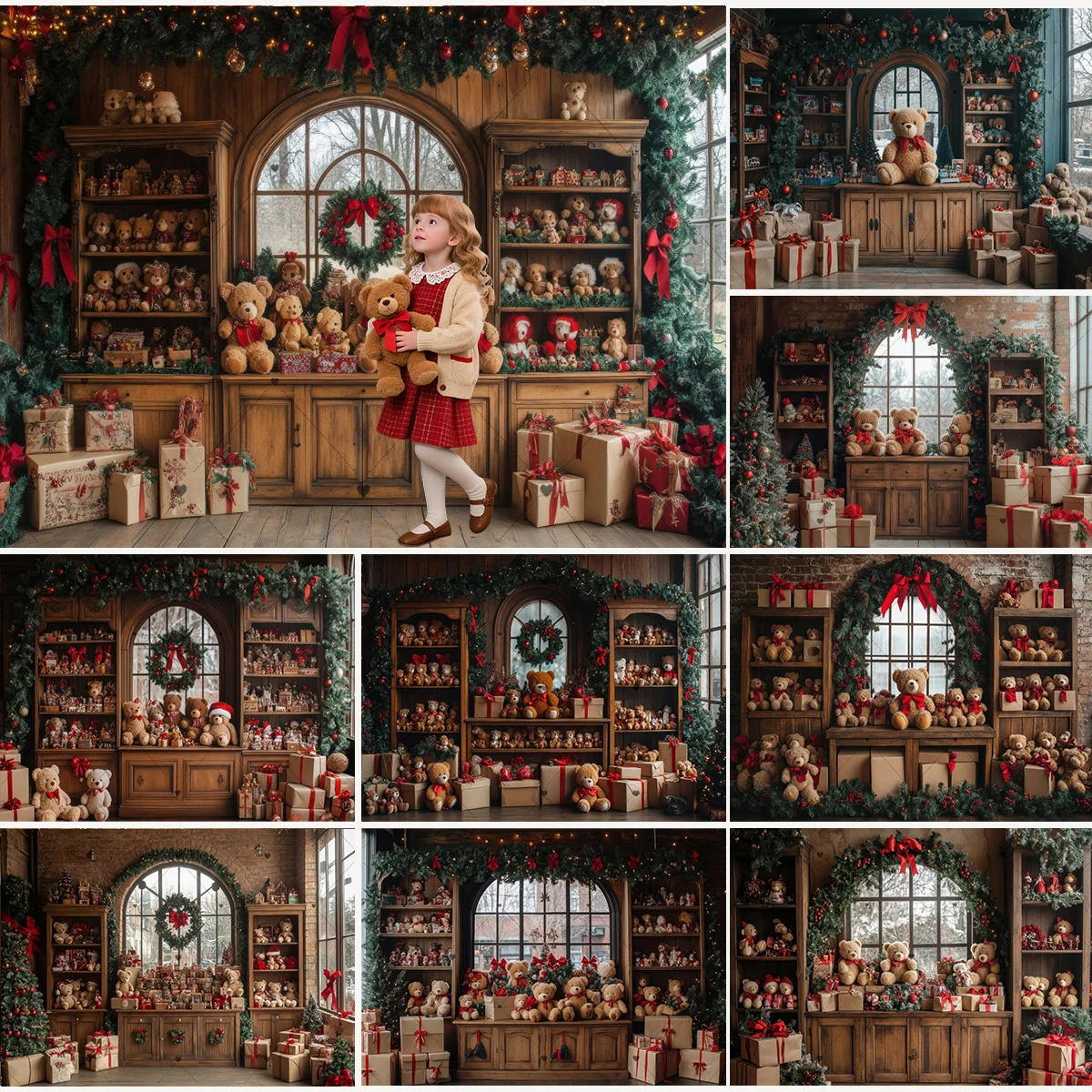 Рождественский фон для фотографии, плюшевый мишка, деревянные книжные полки, рождественская елка, детский семейный портретный декор, фотофон, баннер
Рождественский фон для фотографии, плюшевый мишка, деревянные книжные полки, рождественская елка, детский семейный портретный декор, фотофон, баннер