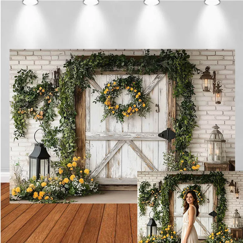 LS Photography Background Wooden Door Brick Wall Wreath Decor Birthday Wedding Cake Smash Kids Adult Portrait Photo Backdrop
LS Photography Background Wooden Door Brick Wall Wreath Decor Birthday Wedding Cake Smash Kids Adult Portrait Photo Backdrop