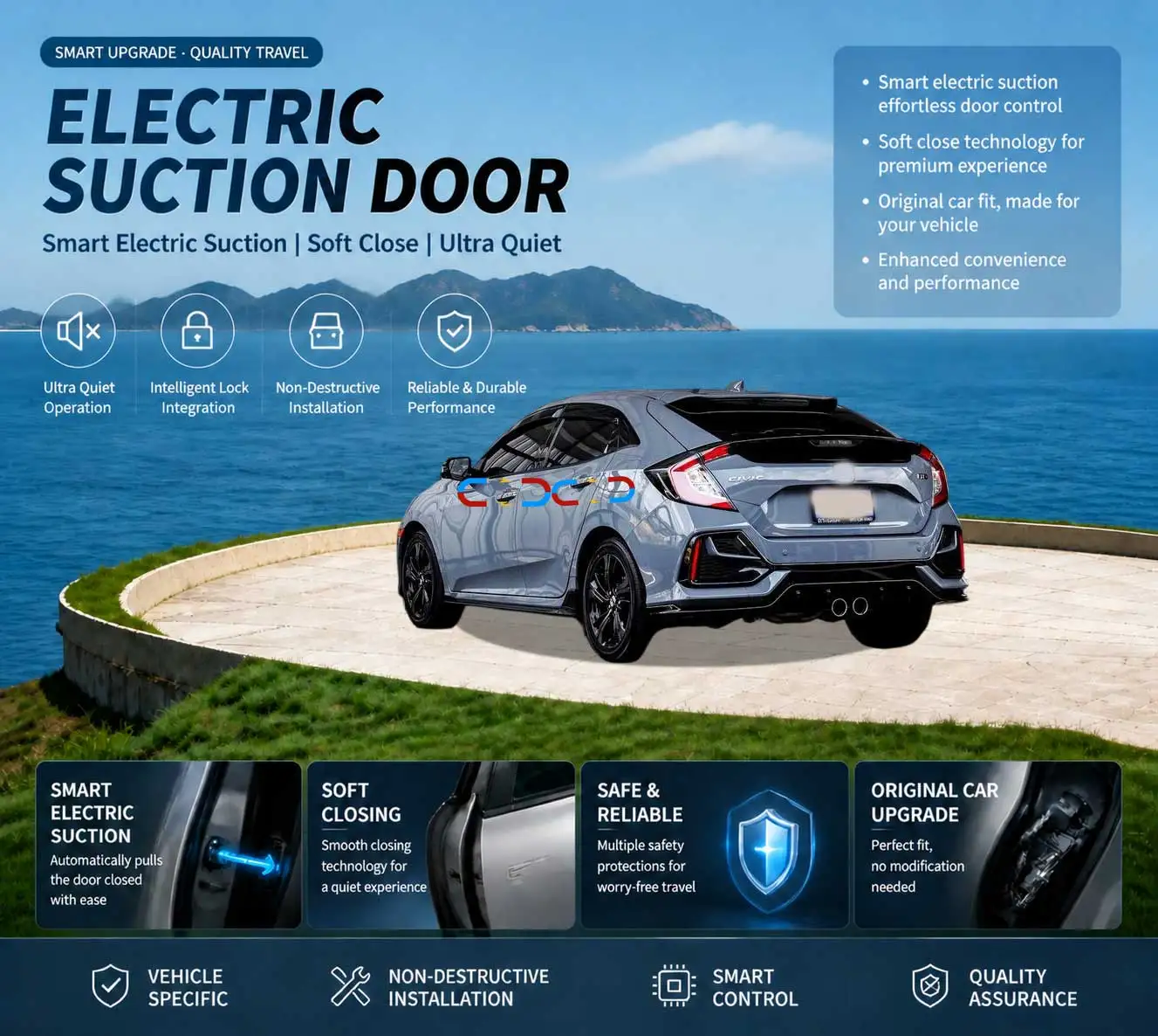 Car Specific Car Modification Auto Suction Soft Close Door Modification Parts & Accessories For Honda Civic hatchback FK 2016-21
Car Specific Car Modification Auto Suction Soft Close Door Modification Parts & Accessories For Honda Civic hatchback FK 2016-21