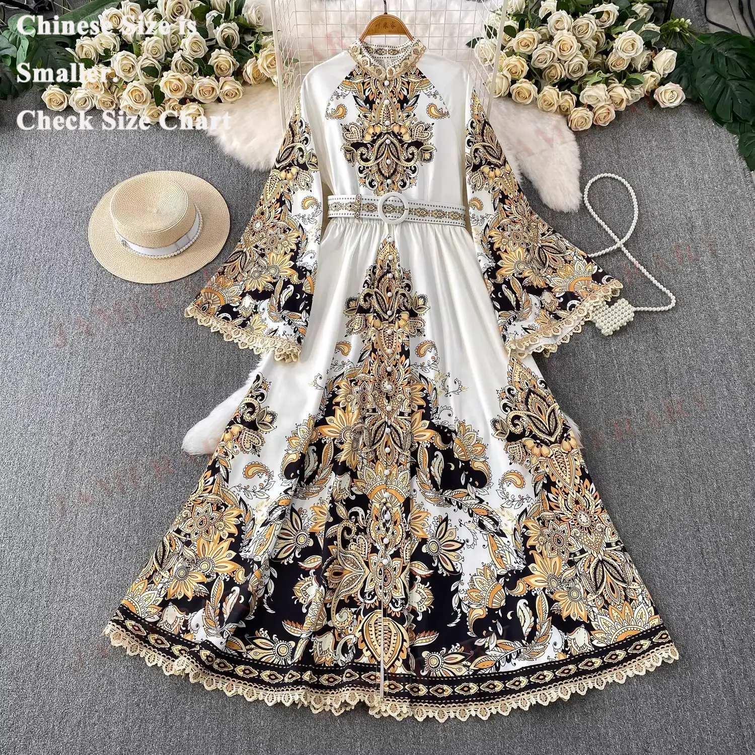Elegant Palace Design Summer Floral Print Dresses Women Autumn Long Sleeve Dress Full Sleeve Bohemia Lolita Brand Gothic Vestido
Elegant Palace Design Summer Floral Print Dresses Women Autumn Long Sleeve Dress Full Sleeve Bohemia Lolita Brand Gothic Vestido