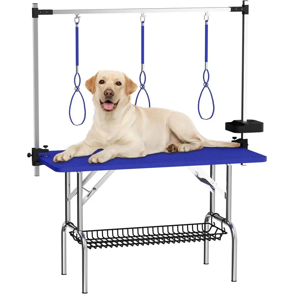 47-дюймовый большой стол для ухода за собаками, складной стол для ухода за собаками из нержавеющей стали для дома, станция для домашних животных с регулируемой высотой и N
47-дюймовый большой стол для ухода за собаками, складной стол для ухода за собаками из нержавеющей стали для дома, станция для домашних животных с регулируемой высотой и N