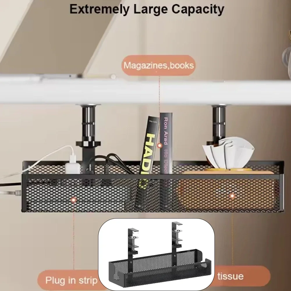Under Desk Cable Management Tray No Drill Cable Tray with Clamp Cable Storage Box for Wire Management
Under Desk Cable Management Tray No Drill Cable Tray with Clamp Cable Storage Box for Wire Management