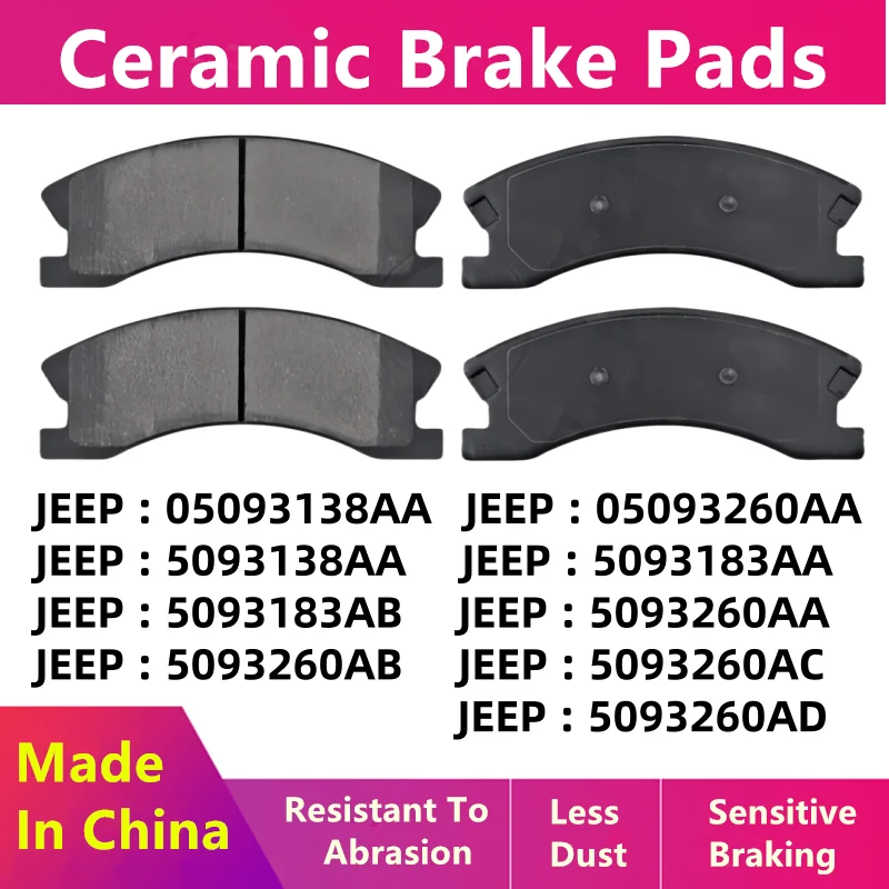 For Jeep Grand Cherokee(WJ) (2000-2008) Front Brake Pads/Auto Parts -51003
For Jeep Grand Cherokee(WJ) (2000-2008) Front Brake Pads/Auto Parts -51003