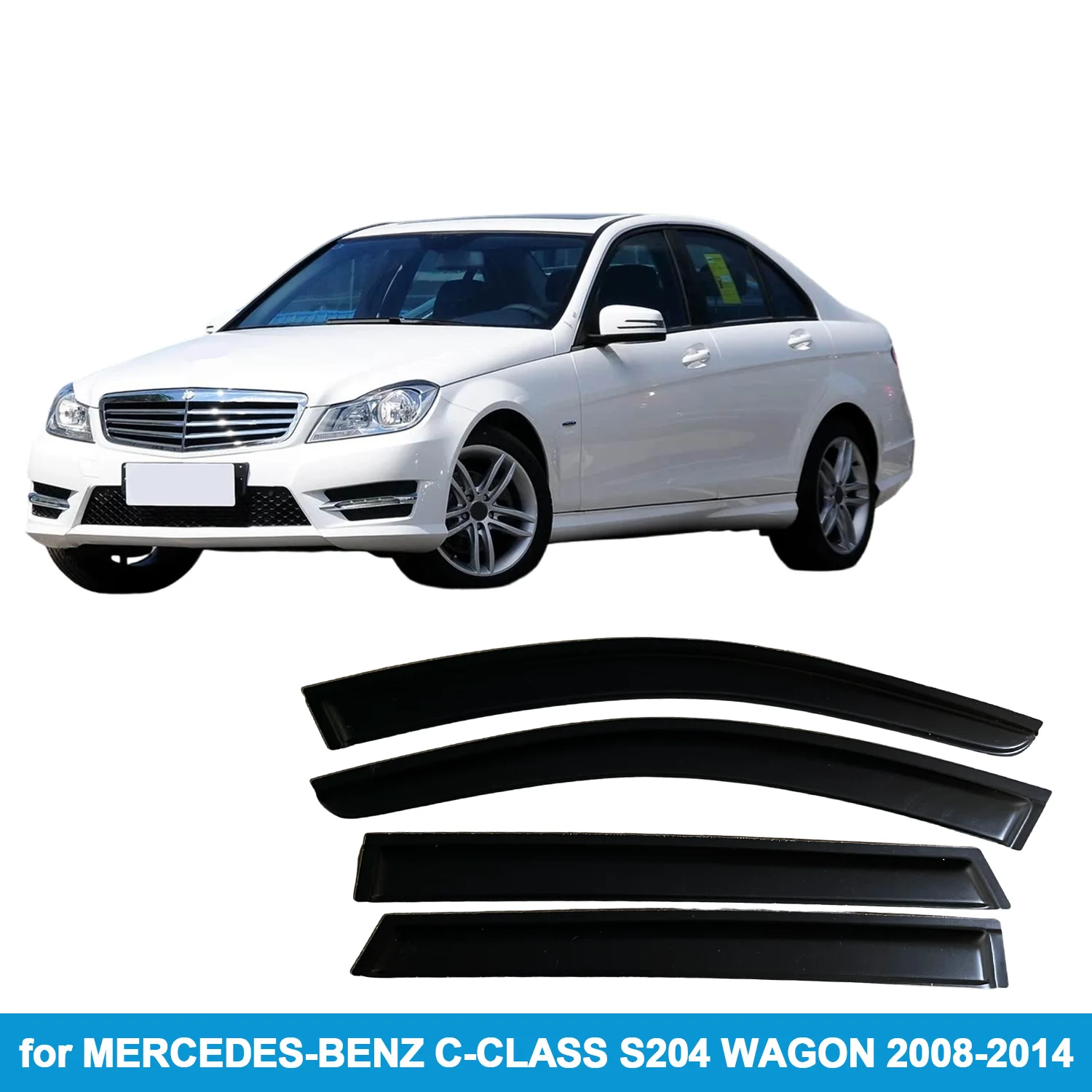 Window Visor for MERCEDES-BENZ C-CLASS S204 WAGON 2008-2014 Rain Guard Side Vent Deflector Weathershield Outside-Mount Tape On
Window Visor for MERCEDES-BENZ C-CLASS S204 WAGON 2008-2014 Rain Guard Side Vent Deflector Weathershield Outside-Mount Tape On