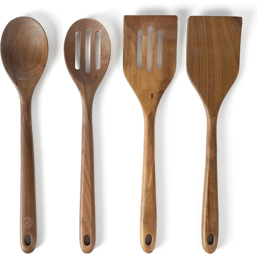 4 Piece Walnut Wooden Kitchen Utensil Set Cooking Spoons Turner Tools for Nonstick Cookware Heat Resistant Durable Hardwood
4 Piece Walnut Wooden Kitchen Utensil Set Cooking Spoons Turner Tools for Nonstick Cookware Heat Resistant Durable Hardwood