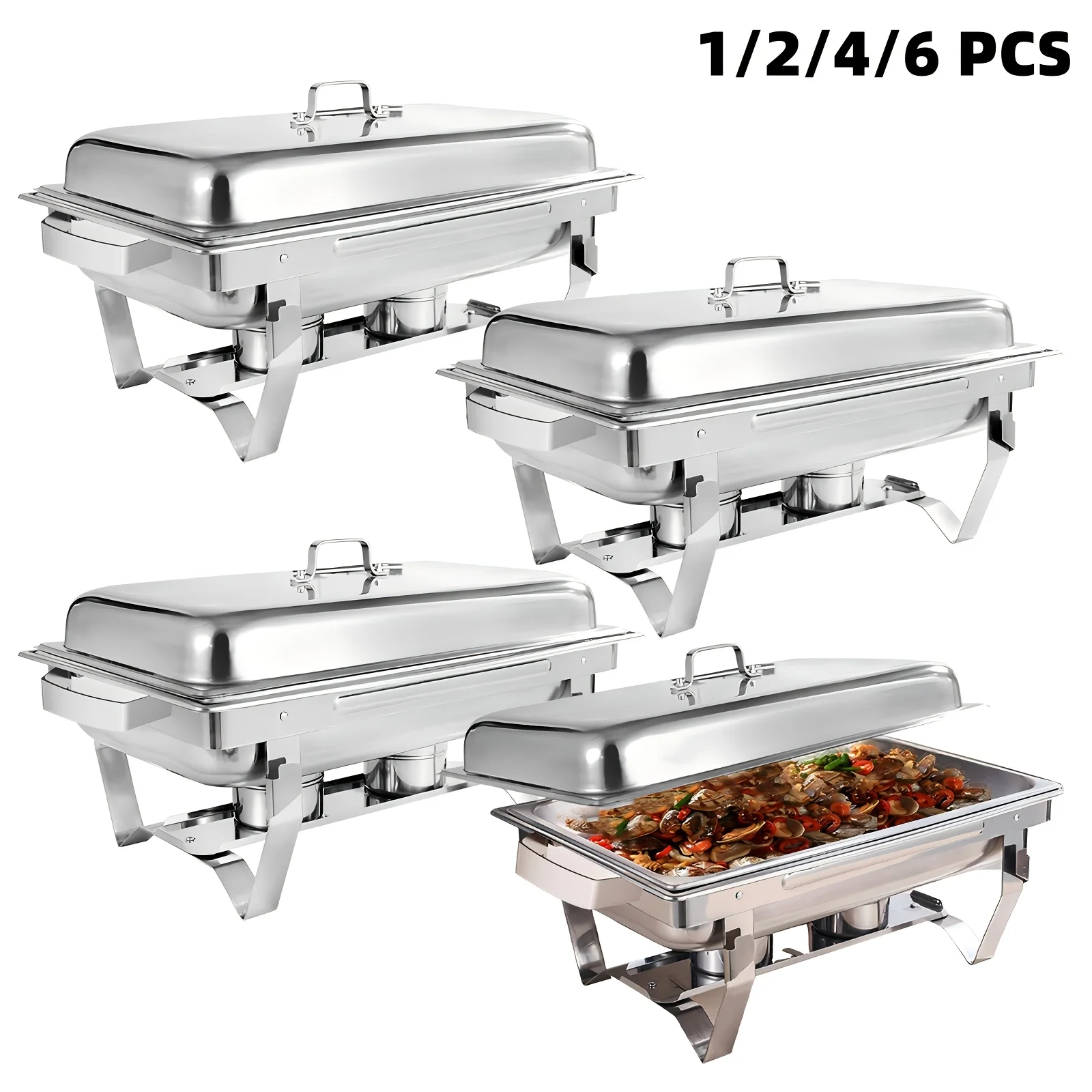 Stainless Steel Chafing Dish Buffet 1/2/4/6 Packs 9.5QT Set - Durable, Easy-to-Clean And Space-Saving, Restaurant-Grade Food War
Stainless Steel Chafing Dish Buffet 1/2/4/6 Packs 9.5QT Set - Durable, Easy-to-Clean And Space-Saving, Restaurant-Grade Food War