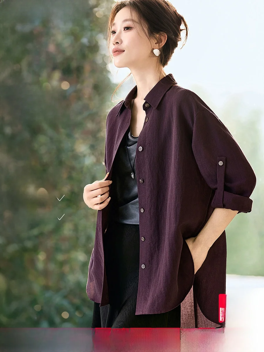 Льняная рубашка Mehema свободного кроя, легкая, дышащая, тонкая, с рукавом 3/4 и отложным воротником, новинка Весна 2026 для женщин
Льняная рубашка Mehema свободного кроя, легкая, дышащая, тонкая, с рукавом 3/4 и отложным воротником, новинка Весна 2026 для женщин