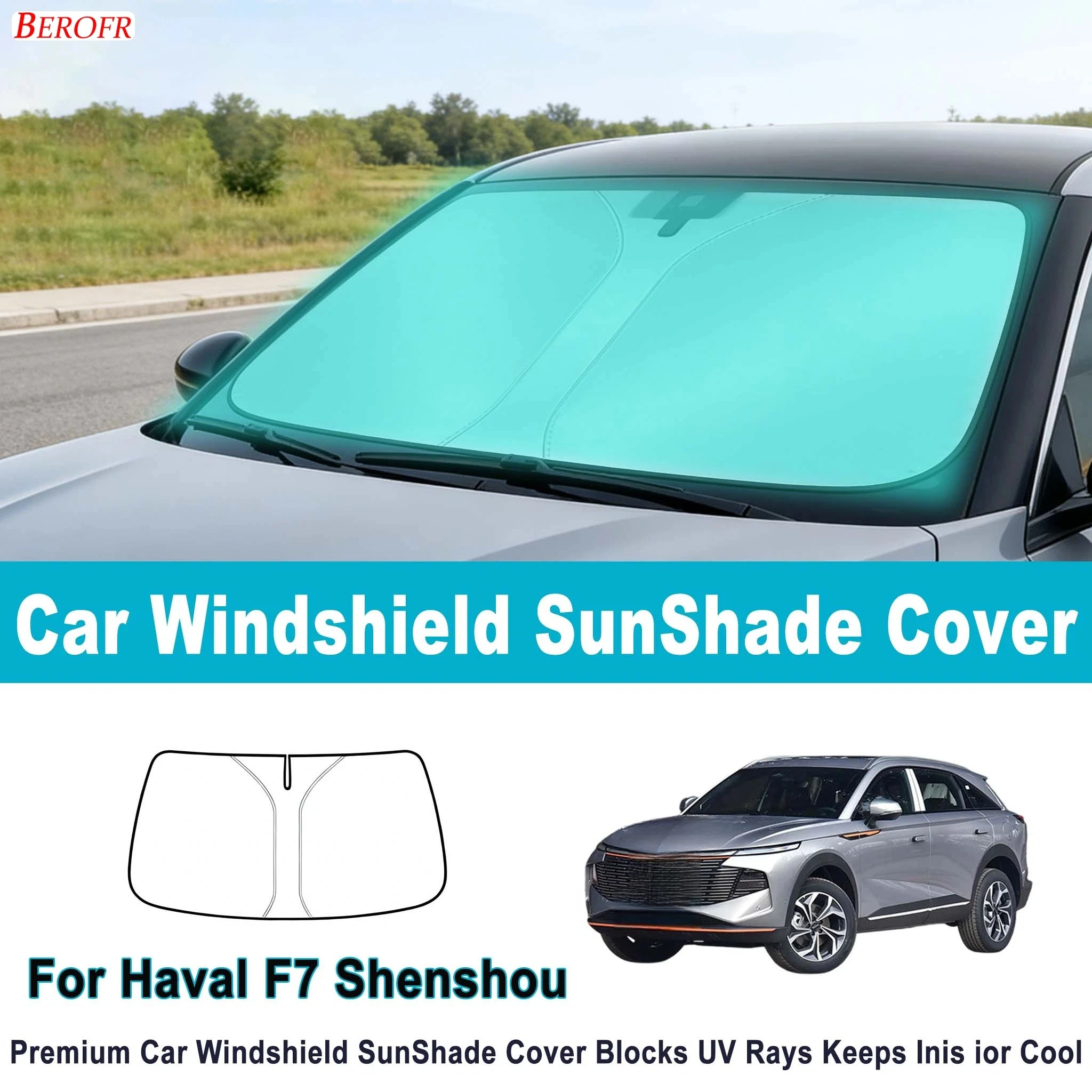 For Haval F7 Shenshou 2024-2026 Car Windshield Sunshade Cover Front Window Sun Shade Heat Insulation Summer Auto Accessories
For Haval F7 Shenshou 2024-2026 Car Windshield Sunshade Cover Front Window Sun Shade Heat Insulation Summer Auto Accessories
