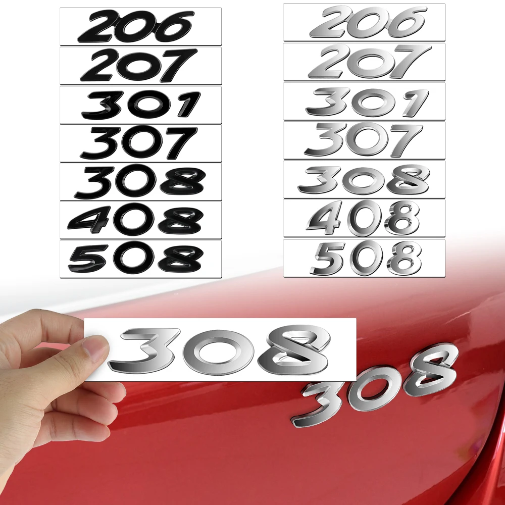 3D ABS 206 207 301 307 308 408 508 Letters Car Emblem Stickers Body Trunk Badge Decal For Peugeot 2008 3008 5008 107 Accessories
3D ABS 206 207 301 307 308 408 508 Letters Car Emblem Stickers Body Trunk Badge Decal For Peugeot 2008 3008 5008 107 Accessories