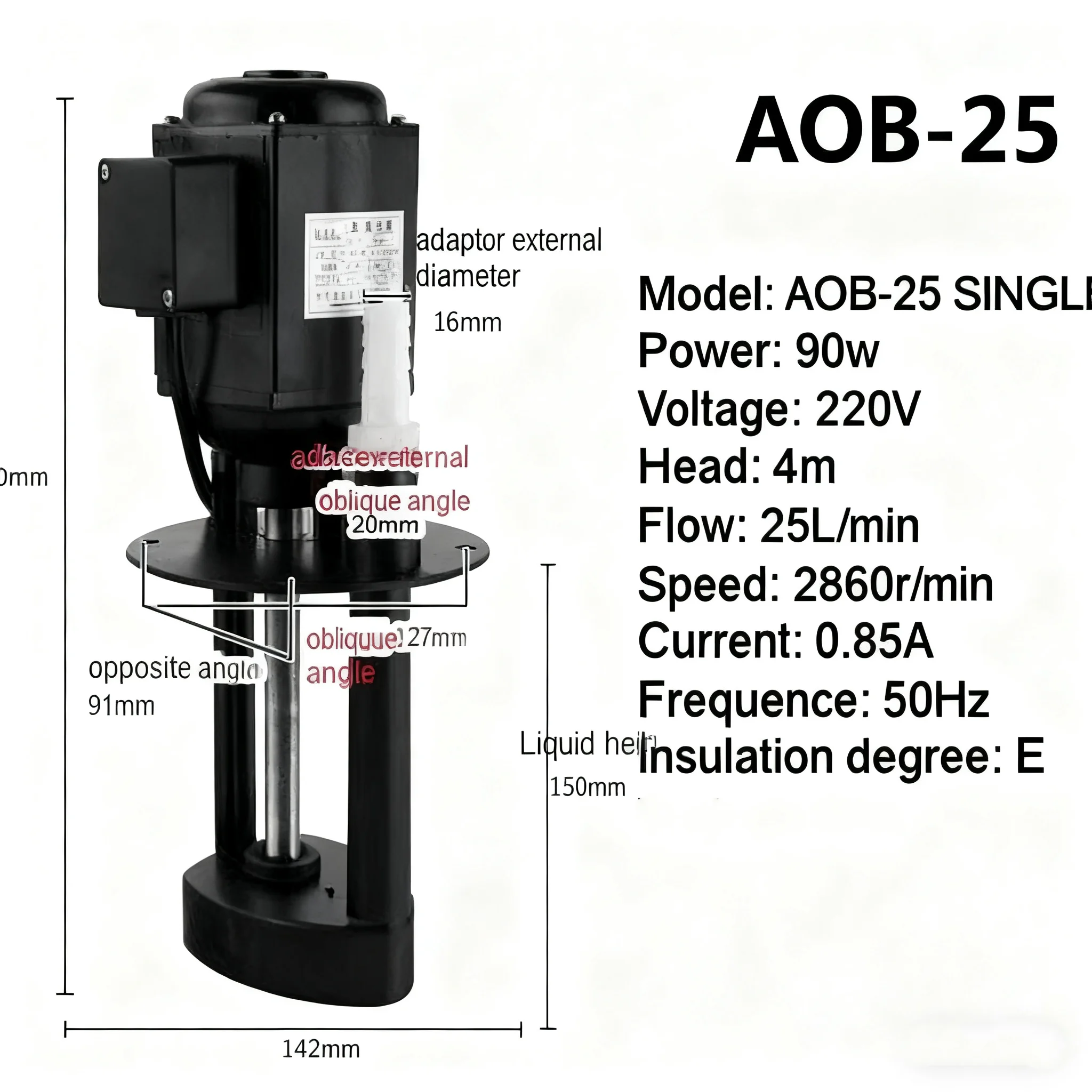 AOB-25 Однофазный циркуляционный масляный насос 220 В 50 Гц 25 л/мин - бытовой и промышленный насос для перекачки масла
AOB-25 Однофазный циркуляционный масляный насос 220 В 50 Гц 25 л/мин - бытовой и промышленный насос для перекачки масла