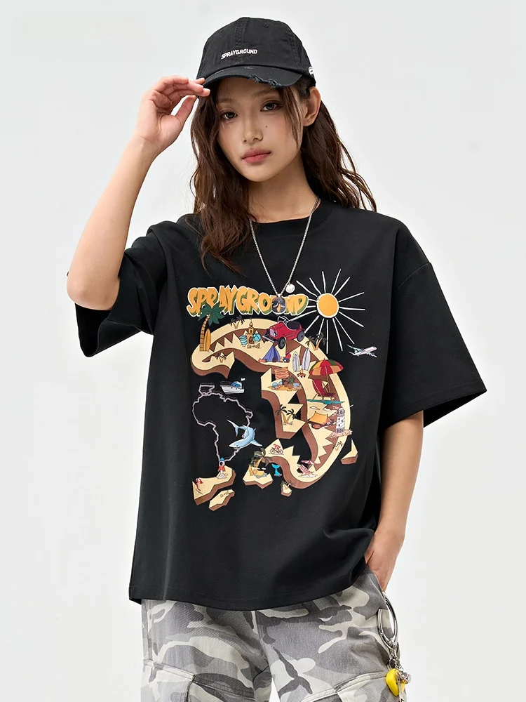 Sprayund ark Mouth Summer Island Sle Loose Couple ort Sve T-irt Cotton Blend Youth Faion Spring Casual Tee
Sprayund ark Mouth Summer Island Sle Loose Couple ort Sve T-irt Cotton Blend Youth Faion Spring Casual Tee