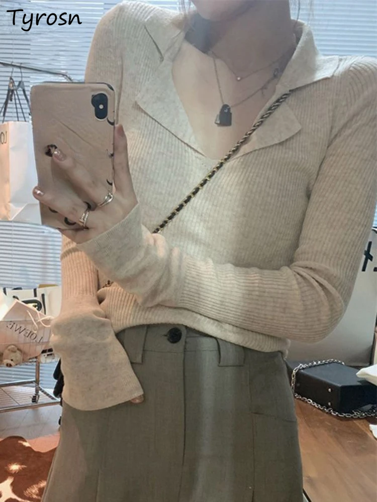 Pullovers Women Knitting Design Slim Fashion Simple All-match Leisure Elegant Korean Style Autumn Sweet Basic Cozy Temperament
Pullovers Women Knitting Design Slim Fashion Simple All-match Leisure Elegant Korean Style Autumn Sweet Basic Cozy Temperament