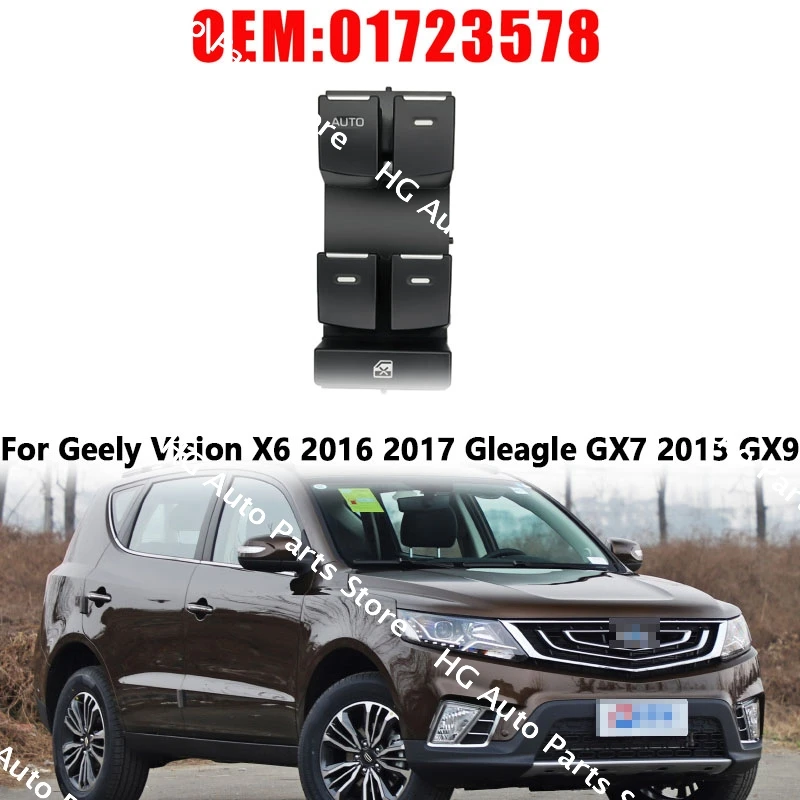 Для Geely Vision X6 2016-2017, Gleagle GX7 2015, GX9: 1 шт. Передняя левая кнопка стеклоподъемника
Для Geely Vision X6 2016-2017, Gleagle GX7 2015, GX9: 1 шт. Передняя левая кнопка стеклоподъемника