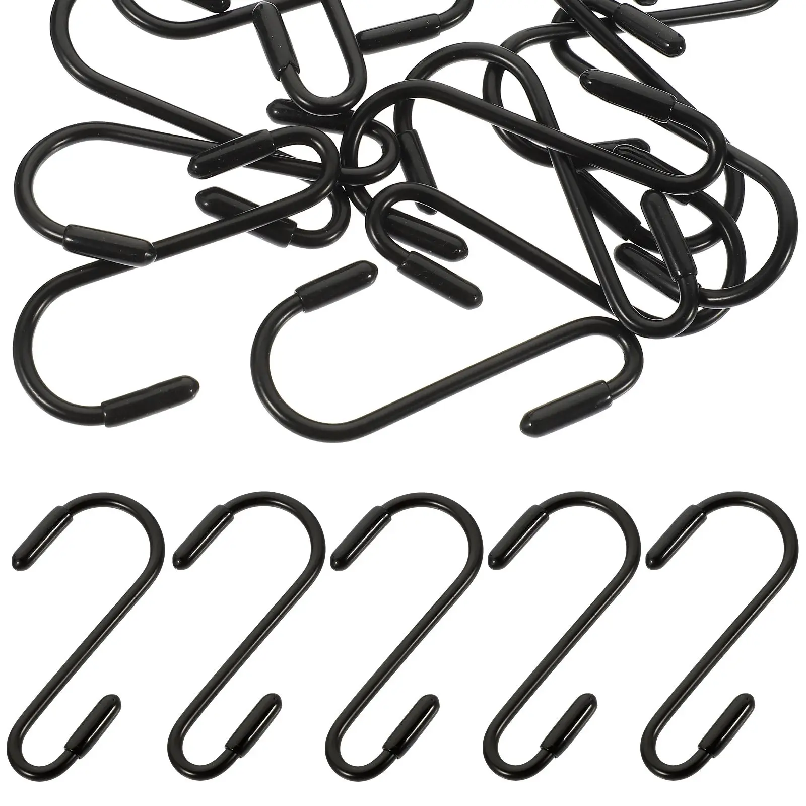12Pcs S Shaped Hooks Heavy Duty Iron Smooth Polished Non Acute Transparent Covers Anti Slip Kitchen Closets Storage
12Pcs S Shaped Hooks Heavy Duty Iron Smooth Polished Non Acute Transparent Covers Anti Slip Kitchen Closets Storage