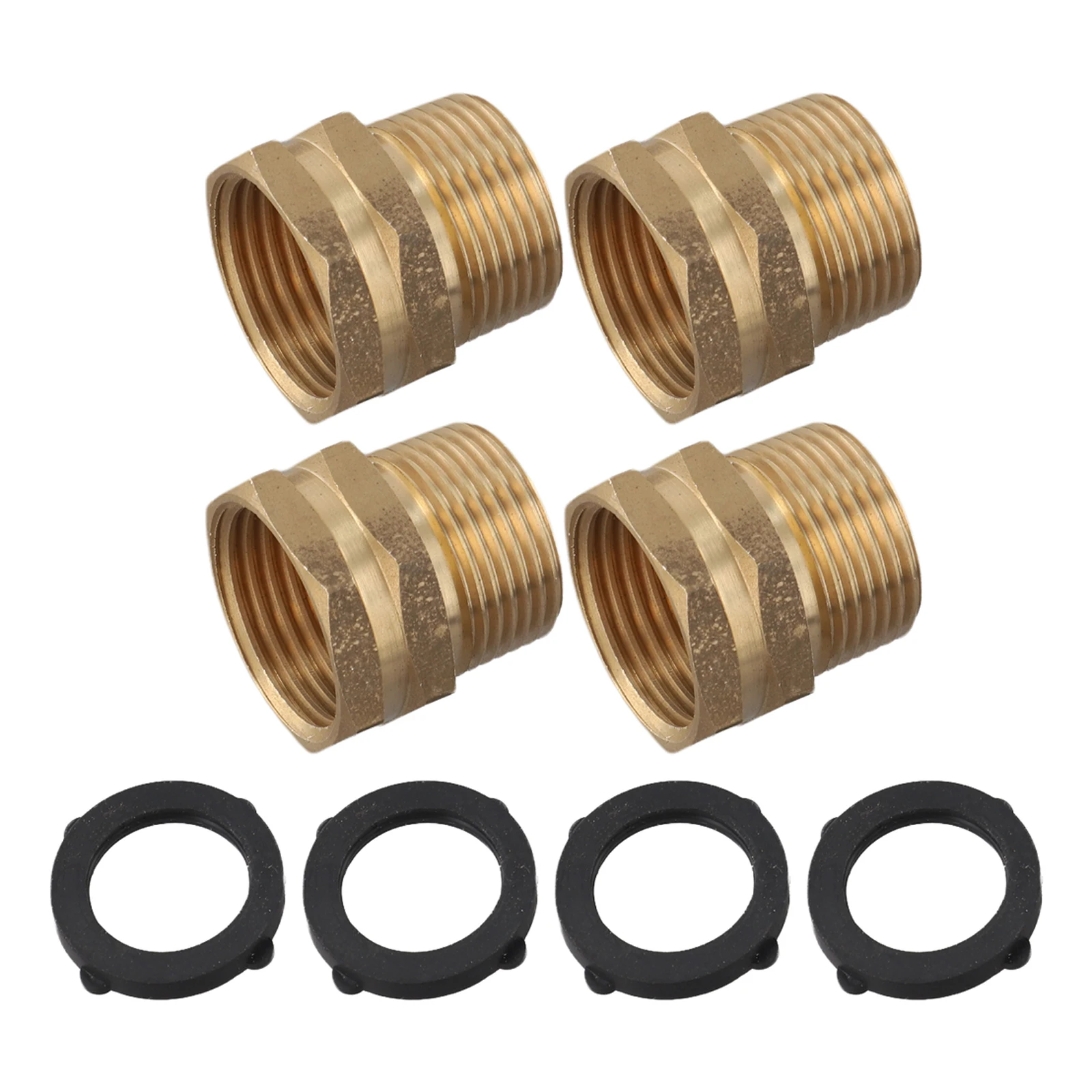 4-pcs Brass Garden Hose Adapter 3/4" GHT Female To 3/4" NPT Male Connectors Multiple Connections Parts For Gardening Tasks
4-pcs Brass Garden Hose Adapter 3/4" GHT Female To 3/4" NPT Male Connectors Multiple Connections Parts For Gardening Tasks