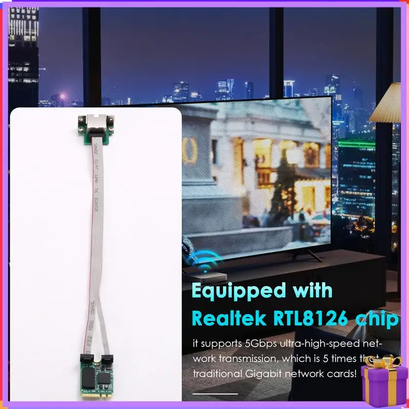 Усовершенствованный чип RTL8126 M.2 A+E KEY Ethernet-карта, гигабитная сеть RJ45 5 Гбит/с, поддерживает бесступенчатую загрузку PXE для Win10/8/7
Усовершенствованный чип RTL8126 M.2 A+E KEY Ethernet-карта, гигабитная сеть RJ45 5 Гбит/с, поддерживает бесступенчатую загрузку PXE для Win10/8/7