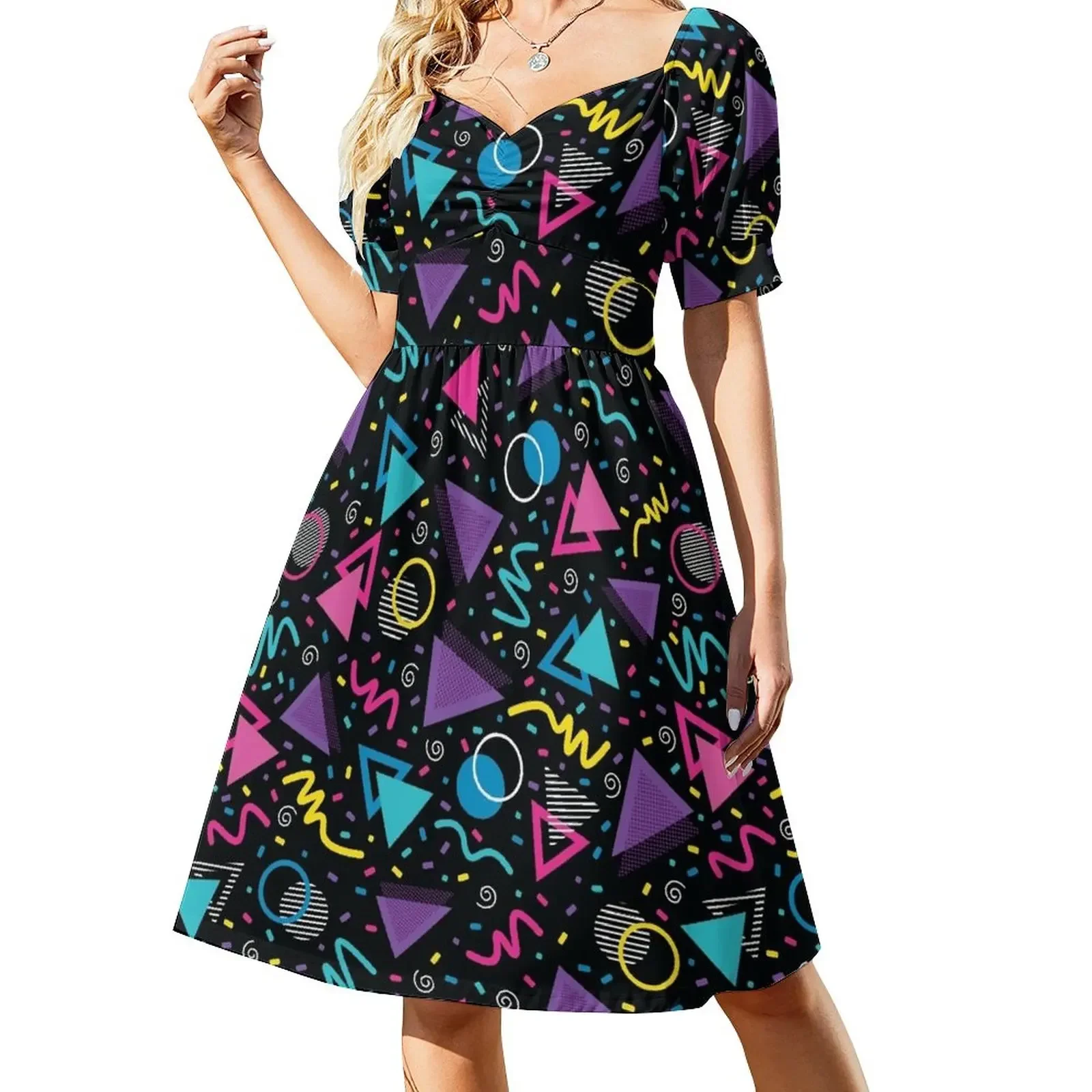 Neon Retro 90S Sprinkle Pattern Short-Sleeved Dress loose summer dress summer dress korean women elegant dresses for women
Neon Retro 90S Sprinkle Pattern Short-Sleeved Dress loose summer dress summer dress korean women elegant dresses for women