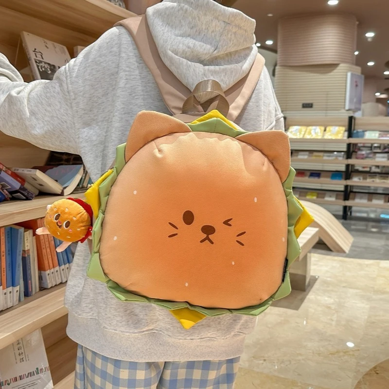 Милый рюкзак для гамбургера, легкая дорожная сумка с героями мультфильмов для женщин и детей, школьная сумка для студентов колледжа для прогулок в классе
Милый рюкзак для гамбургера, легкая дорожная сумка с героями мультфильмов для женщин и детей, школьная сумка для студентов колледжа для прогулок в классе