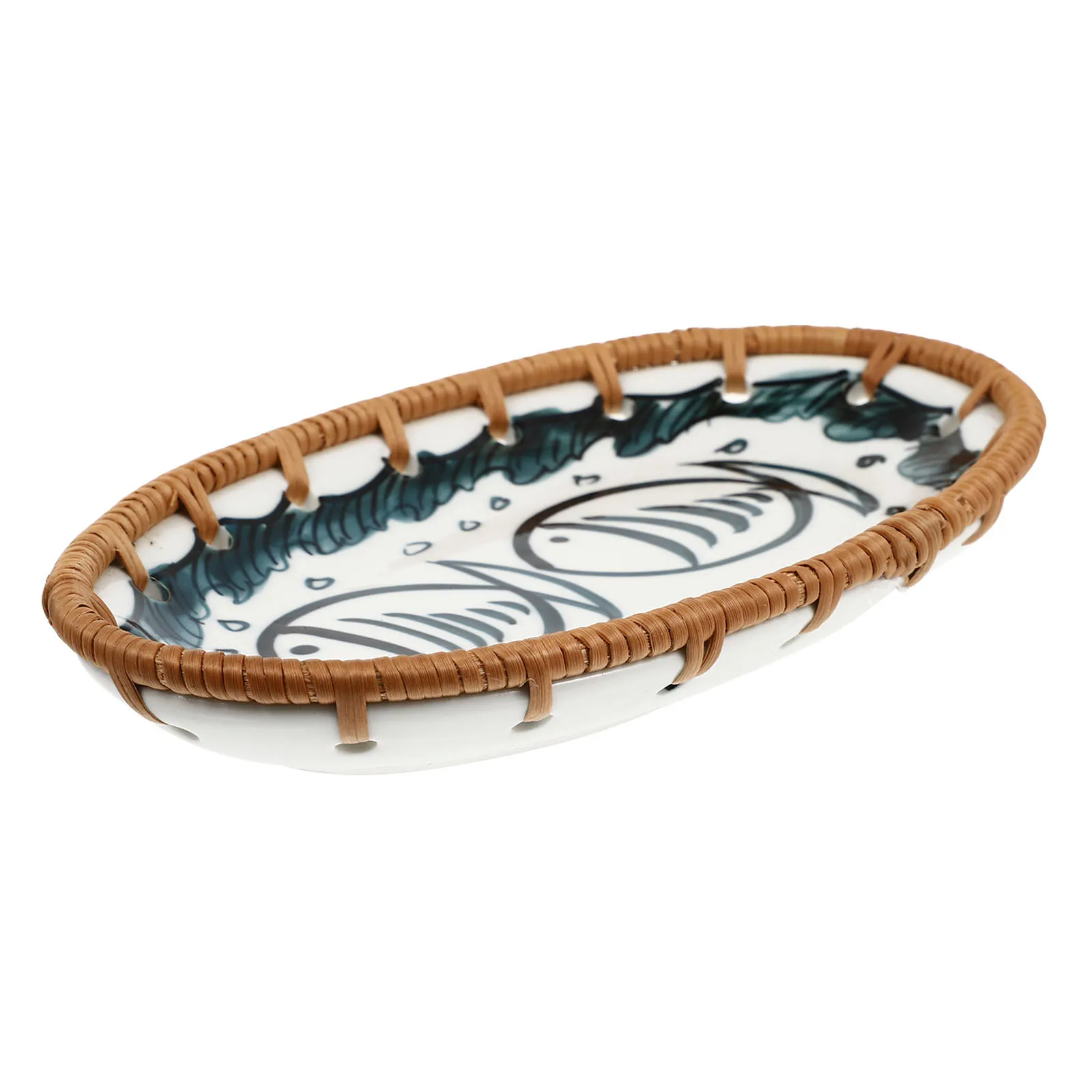 1Pcs Woven Rattan Fruit Plate Japanese-Style Ceramic Dish for Salad Dessert Serving Decorative Tableware Household Stoneware
1Pcs Woven Rattan Fruit Plate Japanese-Style Ceramic Dish for Salad Dessert Serving Decorative Tableware Household Stoneware