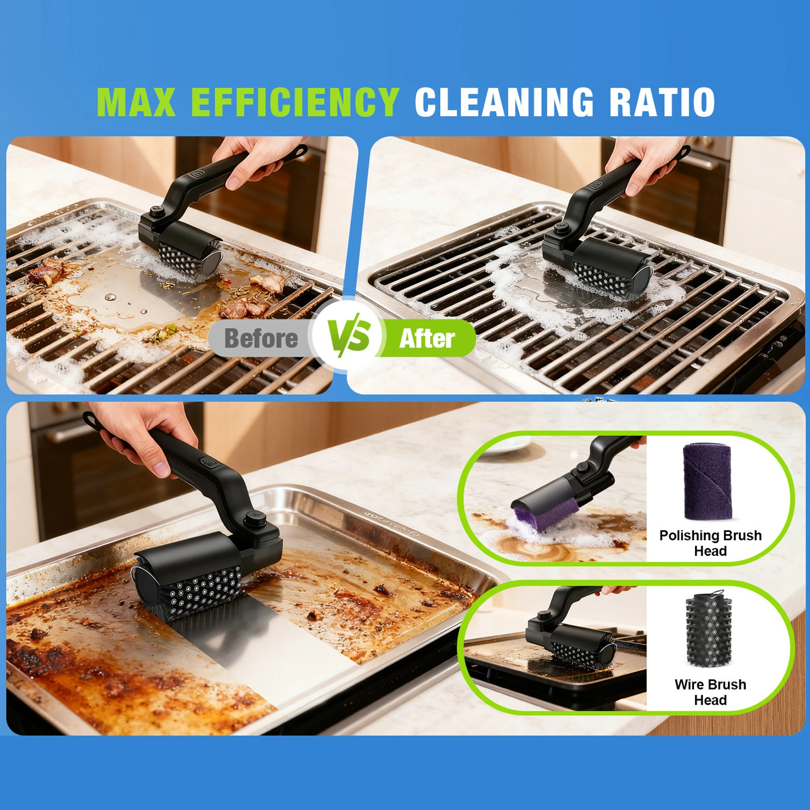Electric Grill Brush Rechargeable Barbecue Grates Cleaning Brush BBQ Griddles Cleaner for Iron Gas Charcoal Grills
Electric Grill Brush Rechargeable Barbecue Grates Cleaning Brush BBQ Griddles Cleaner for Iron Gas Charcoal Grills