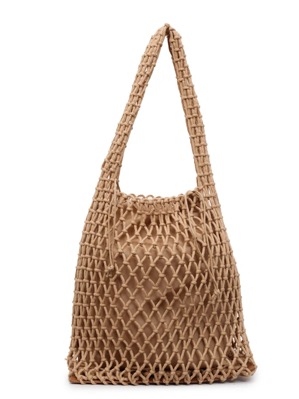 Новая однотонная сетчатая сумка ручной работы из хлопка Tead на одно плечо, пляжная ручная сумка Briti Sle, молодежная повседневная сумка 
Новая однотонная сетчатая сумка ручной работы из хлопка Tead на одно плечо, пляжная ручная сумка Briti Sle, молодежная повседневная сумка