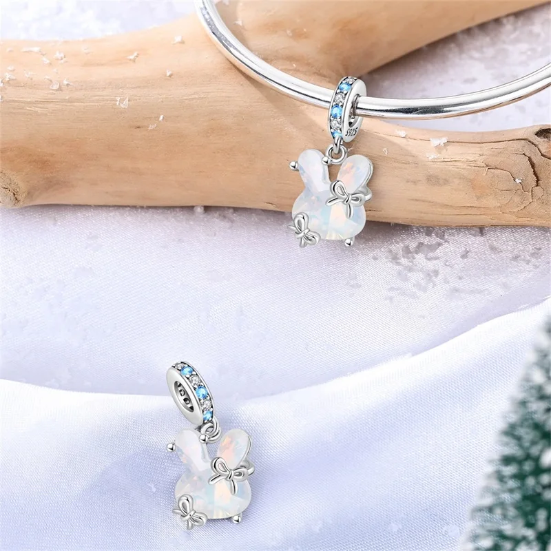 925 Sterling Silver Crystal Rabbit Zircon Charms Pendant Fit 3mm Original Bracelet DIY Women Exquisite Birthday Jewelry Gifts
925 Sterling Silver Crystal Rabbit Zircon Charms Pendant Fit 3mm Original Bracelet DIY Women Exquisite Birthday Jewelry Gifts