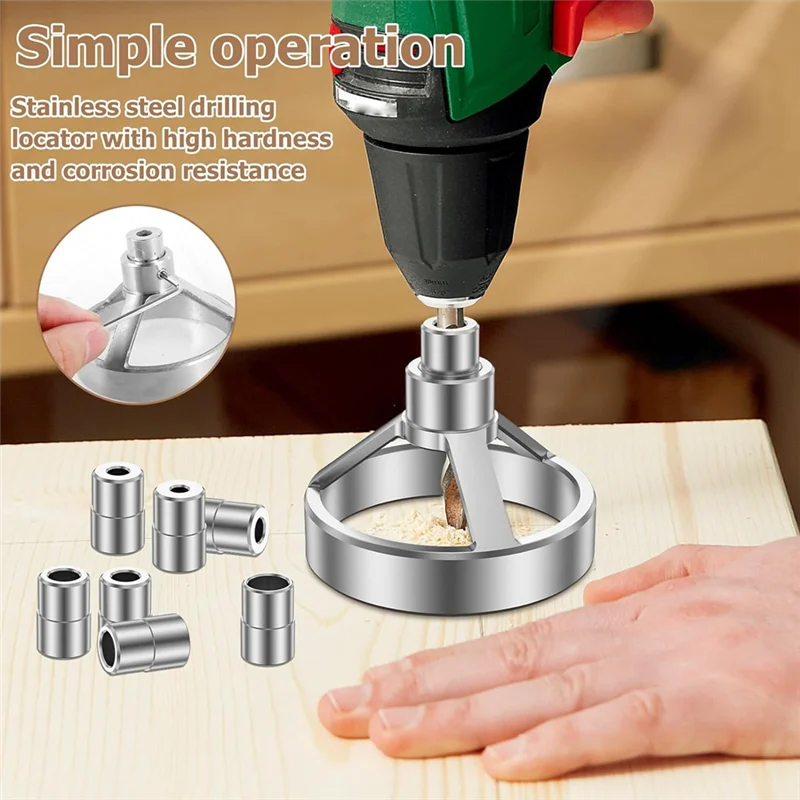 Vertical Hole Punch Locator, Woodworking Straight Hole Drilling Positioner With 6 Drill Bushings 5/6/7/8/9/10Mm-T61C
Vertical Hole Punch Locator, Woodworking Straight Hole Drilling Positioner With 6 Drill Bushings 5/6/7/8/9/10Mm-T61C