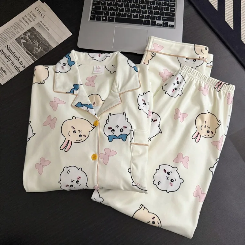 Anime Chiikawa Hachiware Delong Pajamas Thicken Keep Warm Student Lounge Clothes Suit 2026 Cartoon Kawaii Comfortable Girl Cute
Anime Chiikawa Hachiware Delong Pajamas Thicken Keep Warm Student Lounge Clothes Suit 2026 Cartoon Kawaii Comfortable Girl Cute
