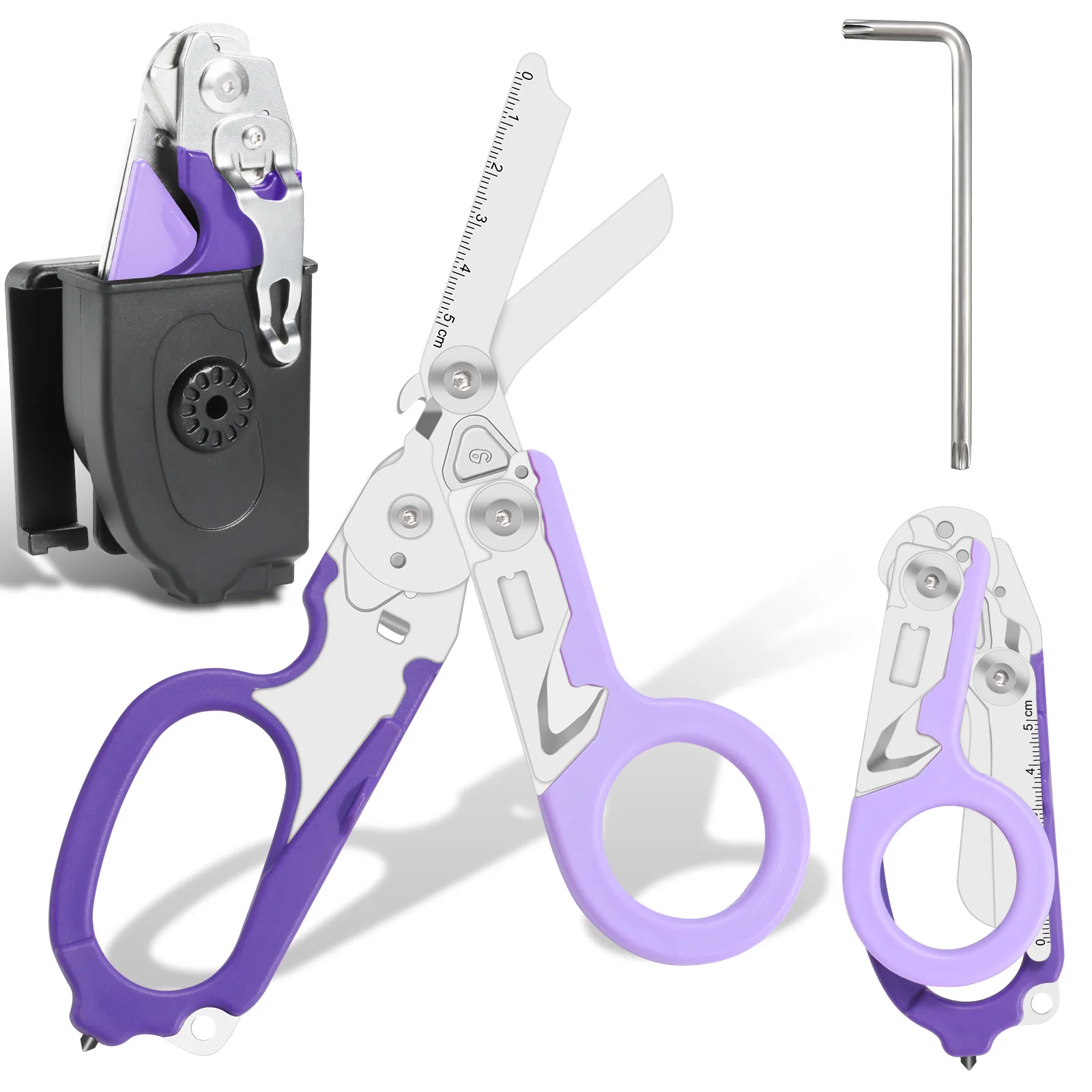 Outdoor 6-in-1 Multifunctional Folding Scissors with K-sheath Storage Emergency Portable Camping and Mountaineering EDC Tool
Outdoor 6-in-1 Multifunctional Folding Scissors with K-sheath Storage Emergency Portable Camping and Mountaineering EDC Tool