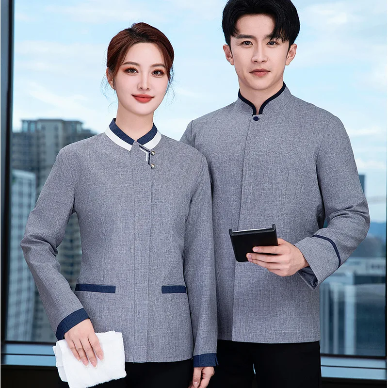 Long-sleeved cleaning workwear for cleaning staff, autumn and winter uniform for property floor cleaning staff
Long-sleeved cleaning workwear for cleaning staff, autumn and winter uniform for property floor cleaning staff