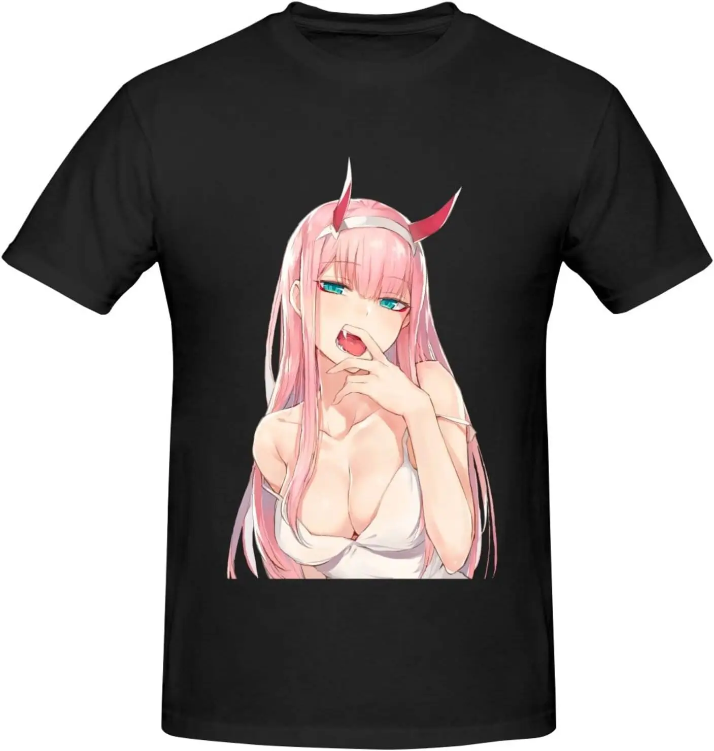 Мужские футболки Darling in The Anime FranXX Zero Two, хлопковые футболки с короткими рукавами и круглым вырезом, модные футболки с графическим принтом, черные
Мужские футболки Darling in The Anime FranXX Zero Two, хлопковые футболки с короткими рукавами и круглым вырезом, модные футболки с графическим принтом, черные