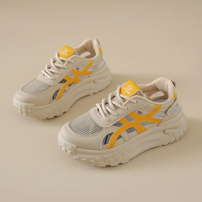 Women's Summer Sports Casual Shoes Student Style Thick Bottom Dad Sneakers Breathable Hollow out Design Classic White Sneakers
Women's Summer Sports Casual Shoes Student Style Thick Bottom Dad Sneakers Breathable Hollow out Design Classic White Sneakers