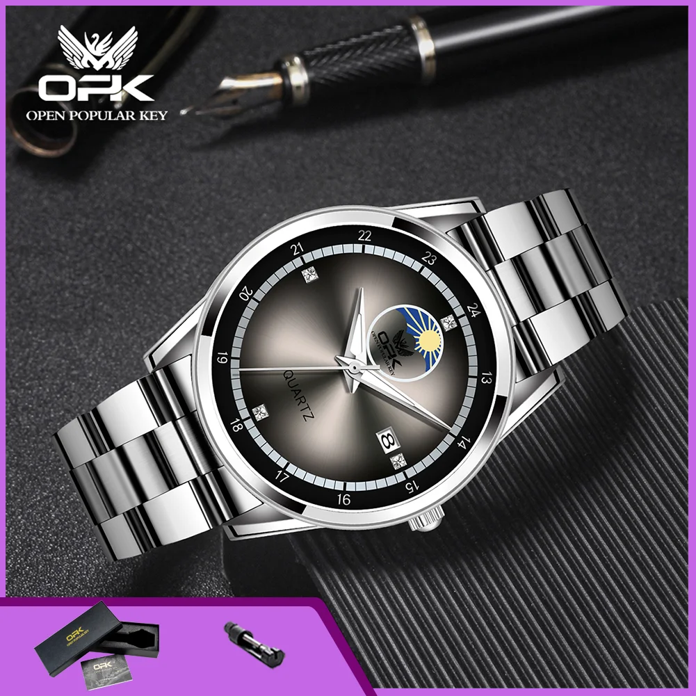 OPK 8146 Man Wristwatch Luxury Original Luminous Auto Date Waterproof Business Dress Quartz Movement Watches for Men
OPK 8146 Man Wristwatch Luxury Original Luminous Auto Date Waterproof Business Dress Quartz Movement Watches for Men