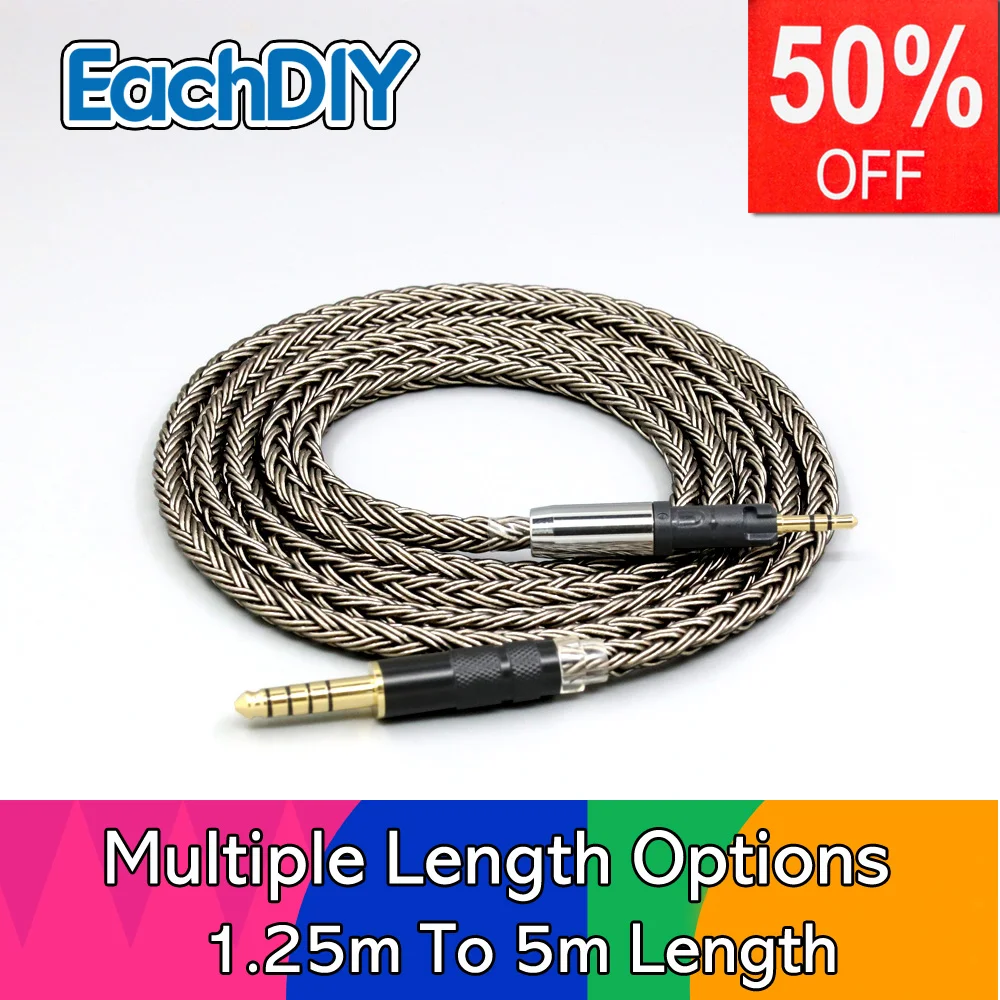 Grey Silver 16 Core plated Earphone Cable For ATH-M40x ATH-M70x ATH-M60x Audio Technica ATH-M50x LN008837
Grey Silver 16 Core plated Earphone Cable For ATH-M40x ATH-M70x ATH-M60x Audio Technica ATH-M50x LN008837