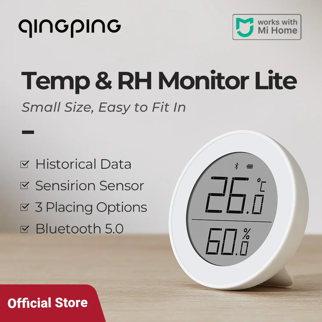 Qingping термометр, гигрометр, датчик Lite, цифровой Bluetooth, домашний интеллектуальный монитор T&H, 30-дневное хранилище данных для дома
Qingping термометр, гигрометр, датчик Lite, цифровой Bluetooth, домашний интеллектуальный монитор T&H, 30-дневное хранилище данных для дома