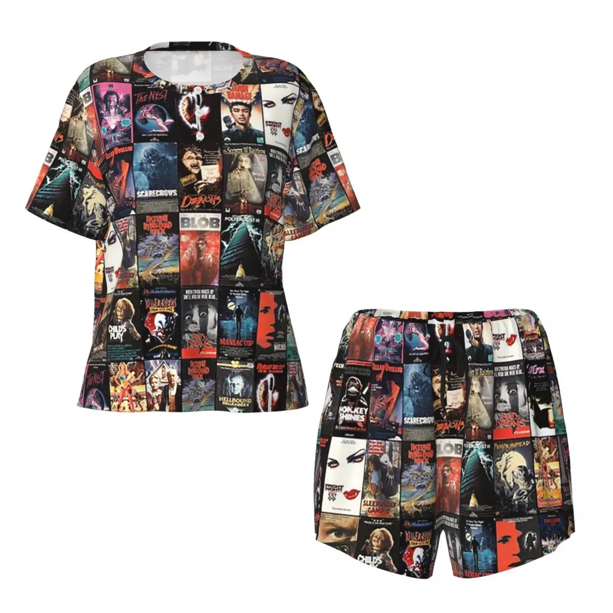 RETRO HORROR VHS ARTWORK - 1988 Round Neck Short Sleeves Nightdress for Sleeping Sleepshirts Women Soft Pajama Set Short Pants
RETRO HORROR VHS ARTWORK - 1988 Round Neck Short Sleeves Nightdress for Sleeping Sleepshirts Women Soft Pajama Set Short Pants