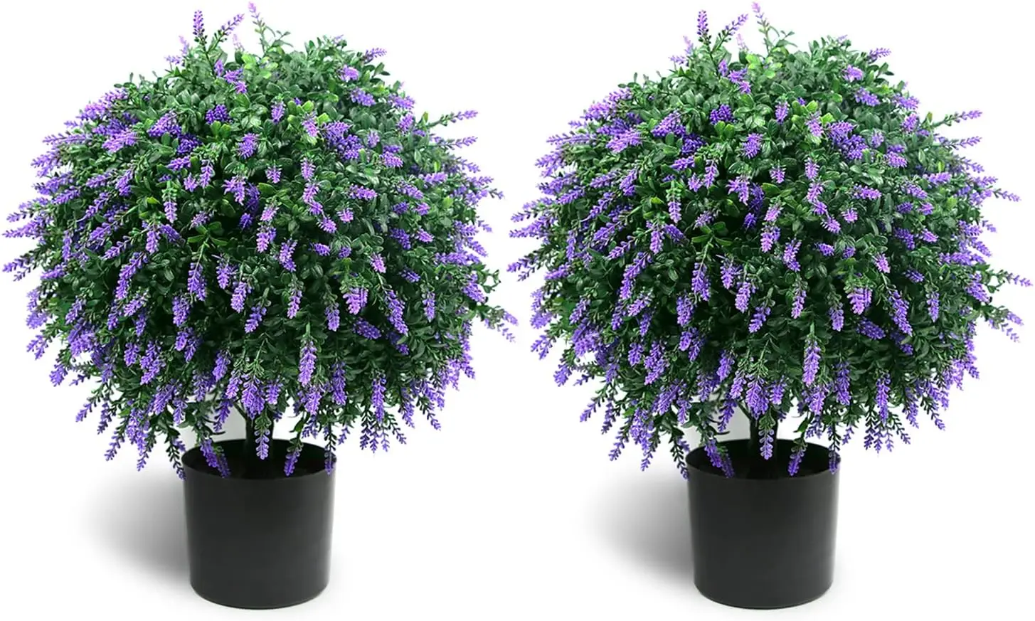 21.6” Tall Artificial Lavender Topiary Ball Tree Set of 2 Pack Potted Bushes UV Resistant Potted Plants for Indoor Outdoor
21.6” Tall Artificial Lavender Topiary Ball Tree Set of 2 Pack Potted Bushes UV Resistant Potted Plants for Indoor Outdoor