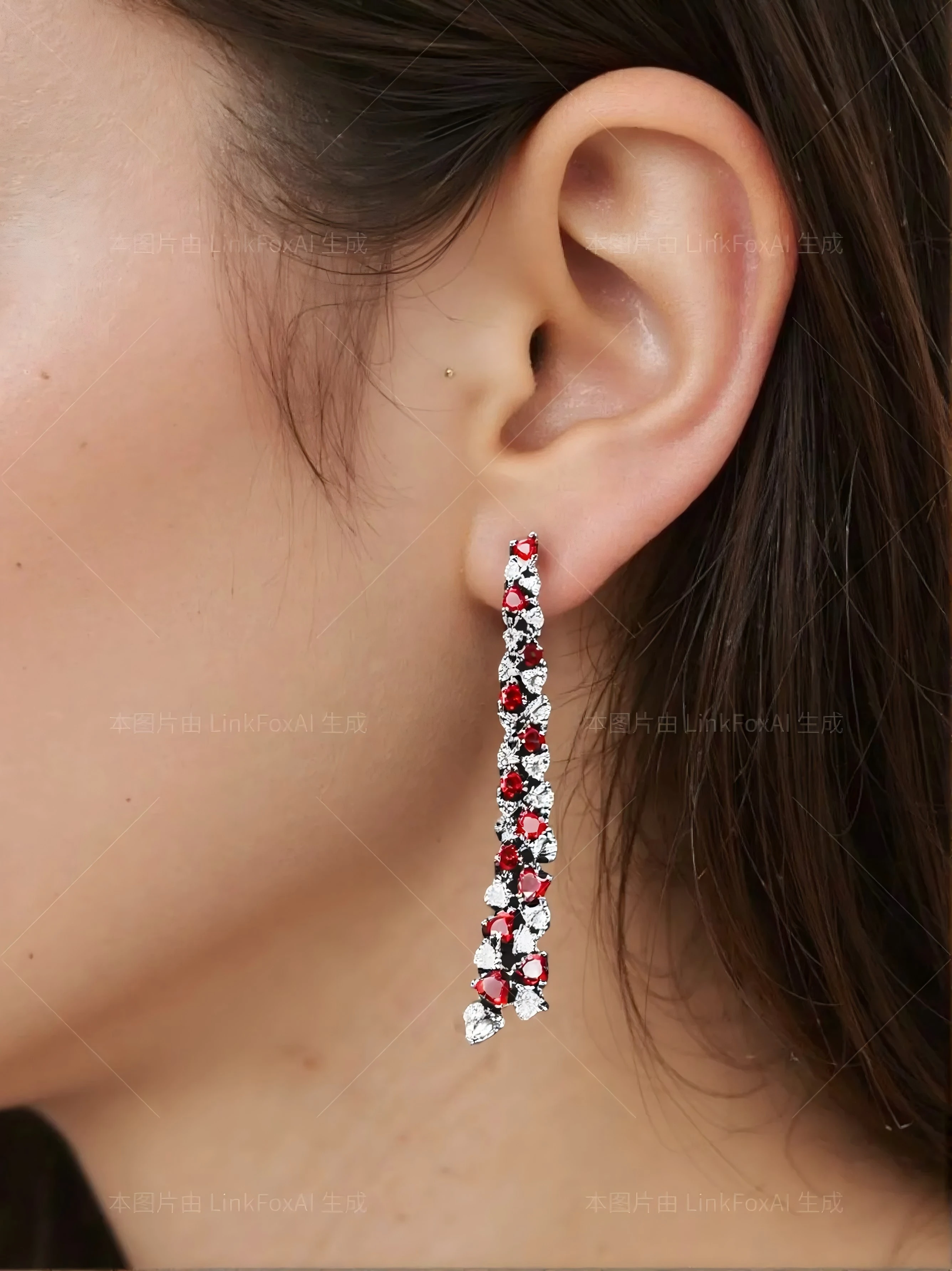 Copper-Zircon Red & Clear Iridescent Choker & Earrings with Black Background - Luxury Dense Inlay Jewelry
Copper-Zircon Red & Clear Iridescent Choker & Earrings with Black Background - Luxury Dense Inlay Jewelry